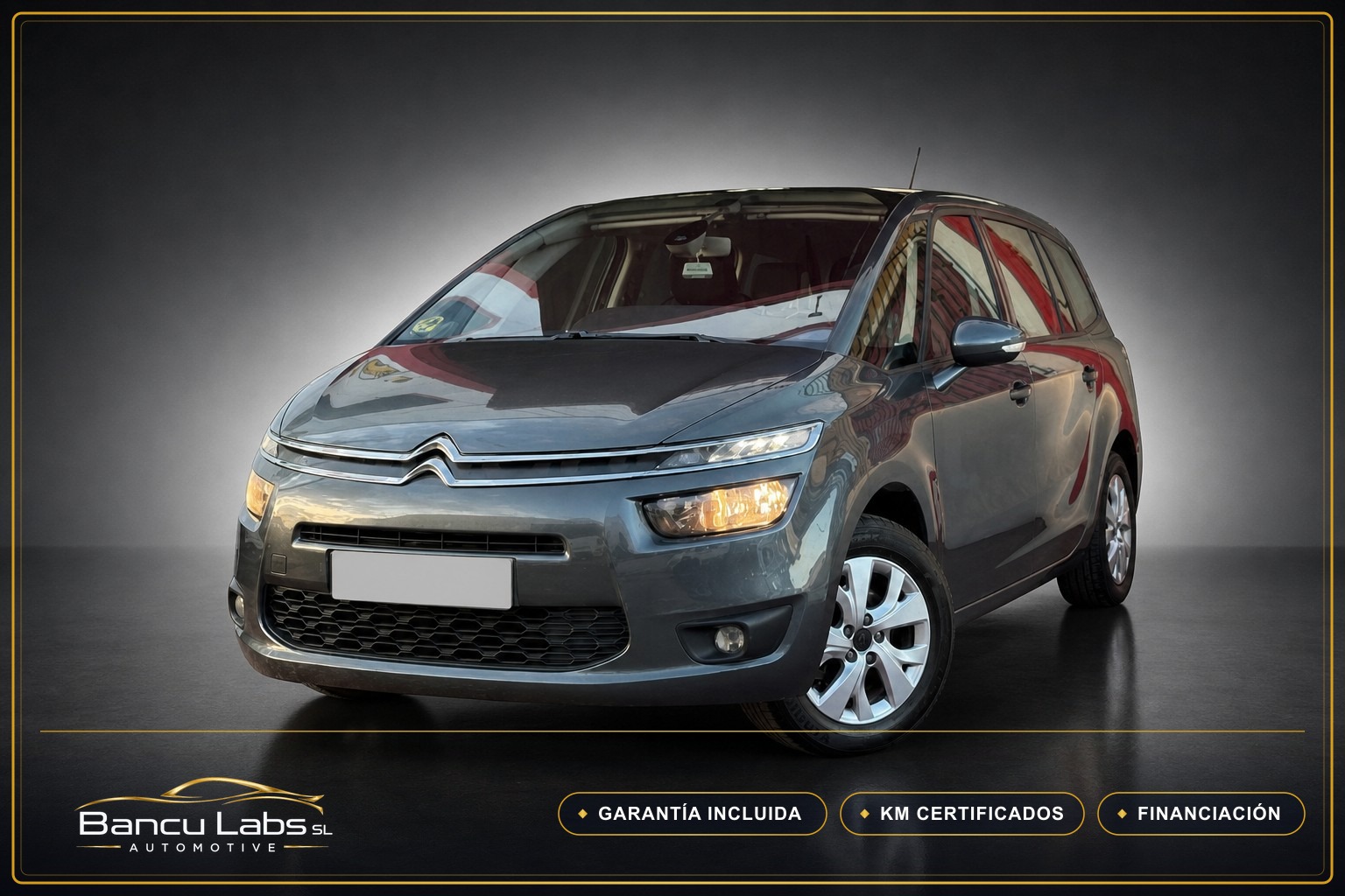 Citroën C4 Picasso 1.6 eHDi Exclusive 2014 Gris / Plata de ocasión
